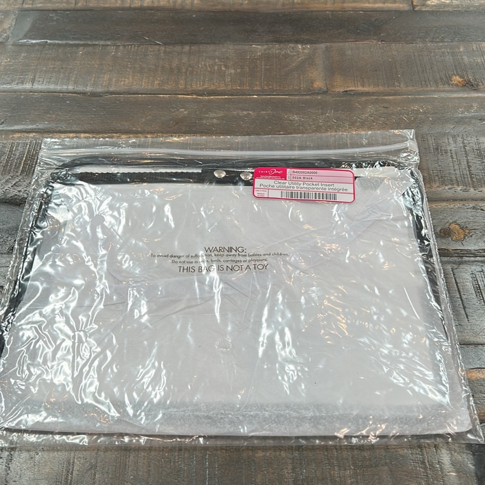 Thirty-One Clear Utility Pocket Insert - Picture 3 of 3